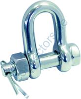 D-shackle with fastening bolt, forged