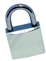 Marine padlock, brass-chrome-plated; shackle: AISI 316, inside: brass-nickle-plated