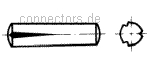 Grooved pins, half length taper grooved - DIN 1472 / ISO 8740