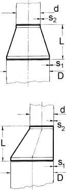 Reducer outside diameter 70,0 - DIN 2616