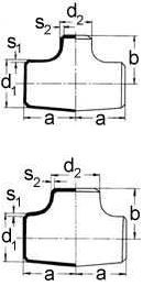 Tee outside diameter 88,9 - DIN 2615