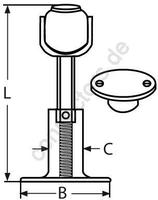 Adjustable length door holder