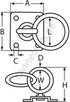 Augplatte mit Wirbel und Ring