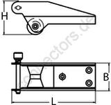 Bow roller with pin