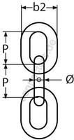 Chain, form and size as per ISO 4565