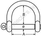 D - shackle - wide shape