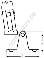 Deck hinge angle base 80° 