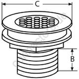 Drain grate pipe thread