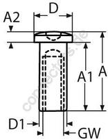 ESS dome case nut with internal thread and hexagon socket, right thread 