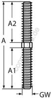 ESS stud bolt, right and left thread