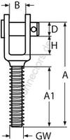 ESS threaded jaw, left thread