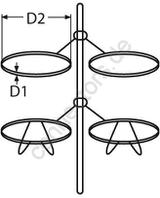 Fender holder, double - movable