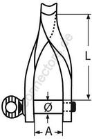 Flachschäkel mit Bund, gedrehte Form