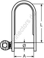 Flat shackle, long type