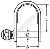 Flat shackle, short type