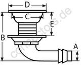 Flush tank vent 90°