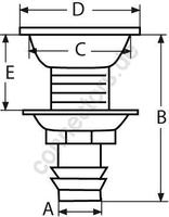 Flush tank vent 90°