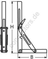 Folding table bracket