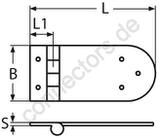 Hinge with thread - cast