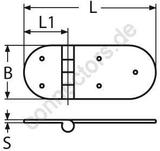 Hinge with thread - cast