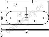 Hinge with thread - cast