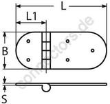 Hinge with thread – cast