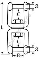 Jaw and jaw swivel with hexagon socket