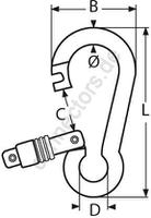Karabinerhaken mit Springverschluss