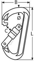 Karabinerhaken mit Springverschluss