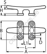 Low flat cleat