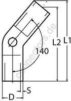 Relingverbindung 140°