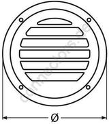 Round transom vent