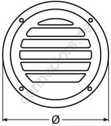 Round transom vent