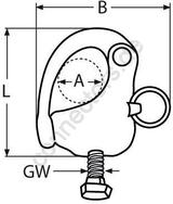 Snap shackle with screw