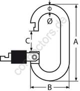 Spring hook with safety screw nut