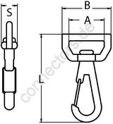 Strap clip with swivel (bimini)