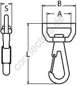 Strap clip with swivel (bimini)