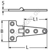 T-strap hinge