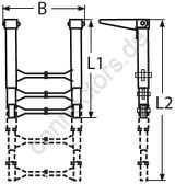 Telescope boarding steps for the top of the platform