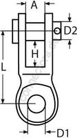 Toggle for turnbuckles