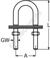 U-bolt with two counter plates