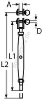 Wantenspanner mit Gabel und Terminal