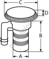 Патрубок для заправления с вентиляцыяй 