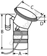 Патрубок для заправления с вентиляцыяй 30°