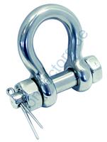 Bow shackle with fastening bolt, forged