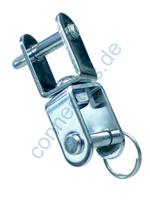 Jaw and jaw flat swivel shackle