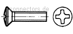 Cross recess.counters. (oval) head screw Phillips - DIN 966 H / ISO 7047