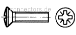 Cross recess.counters. (oval) head screw Phillips - DIN 966 Z / ISO 7047