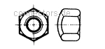 Hexagon cap nuts, low type - DIN 917