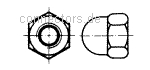 Hexagon domed cap nuts - DIN 1587